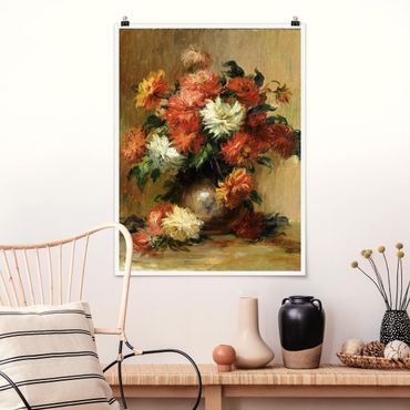 Posters Auguste Renoir - Still Life with Dahlias