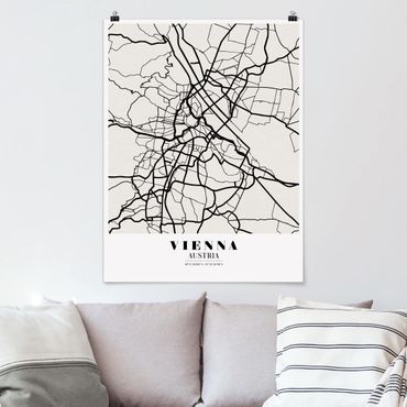 Posters Vienna City Map - Classic