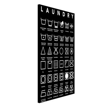 Magneetborden Laundry Symbols Black And White