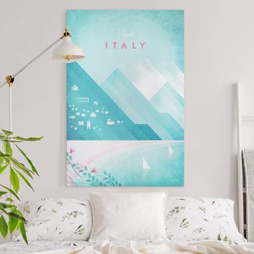 Canvas schilderijen Travel Poster - Italy