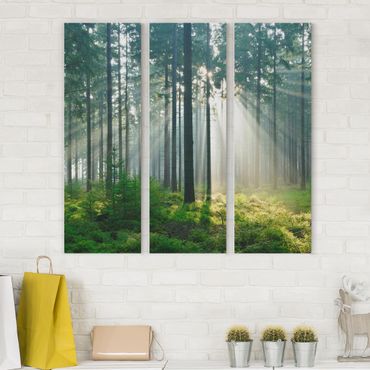 Canvas schilderijen - 3-delig Enlightened Forest