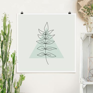 Posters Branch Geometry Triangle Line Art