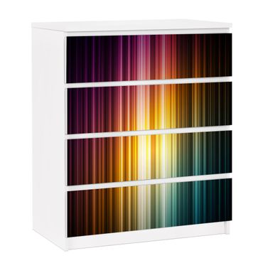 Meubelfolie IKEA Malm Ladekast Rainbow Light