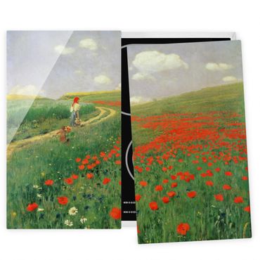 Kookplaat afdekplaten Pál Szinyei-Merse - Summer Landscape With A Blossoming Poppy