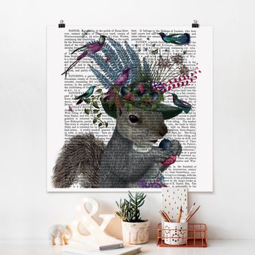 Posters Fowler - Squirrel With Acorns