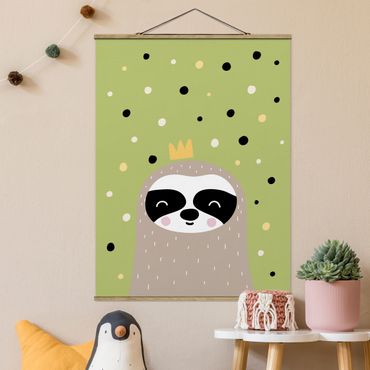 Stoffen schilderij met posterlijst The Most Slothful Sloth