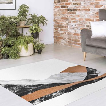 Vinyl tapijt Landscape In Marble And Copper