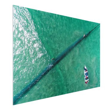 Forex schilderijen Aerial View - Fishermen
