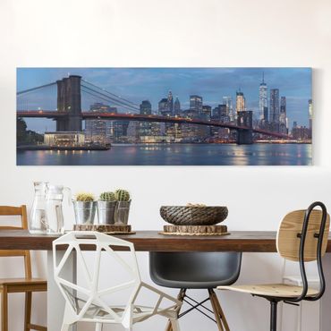 Canvas schilderijen Brooklyn Bridge Manhattan New York