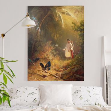 Canvas schilderijen Carl Spitzweg - The Butterfly Hunter
