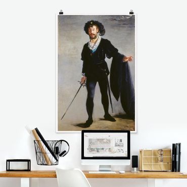 Posters Edouard Manet - Jean-Baptiste Faure in the Role of Hamlet