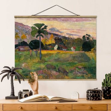 Stoffen schilderij met posterlijst Paul Gauguin - Haere Mai (Come Here)