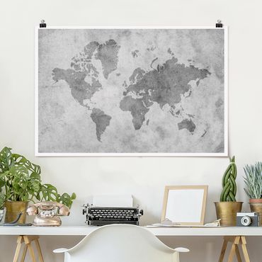 Posters Vintage World Map II