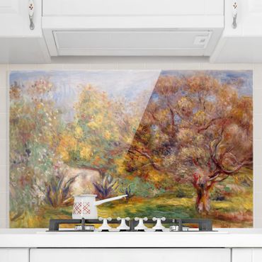 Spatscherm keuken Auguste Renoir - Garden With Olive Trees