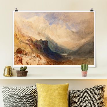 Posters William Turner - View along an Alpine Valley, possibly the Val d'Aosta