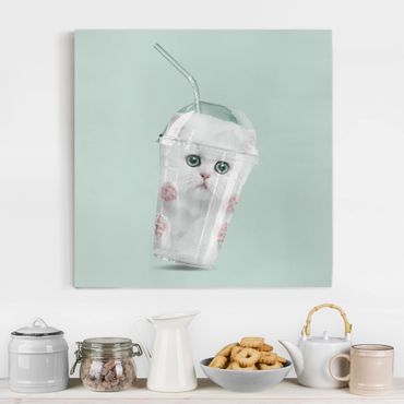 Canvas schilderijen Shake With Cat
