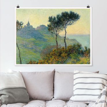 Posters Claude Monet - The Church Of Varengeville At Evening Sun