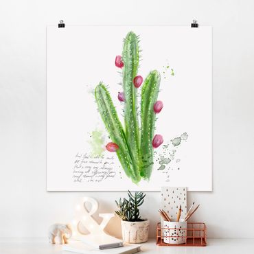 Posters Cactus With Bibel Verse II