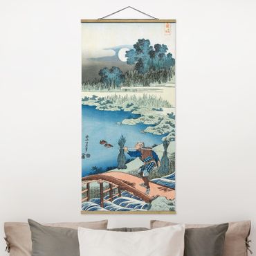 Stoffen schilderij met posterlijst Katsushika Hokusai - Rice Carriers (Tokusagari)