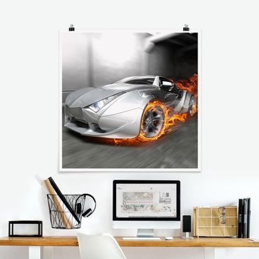 Posters Supercar In Flames