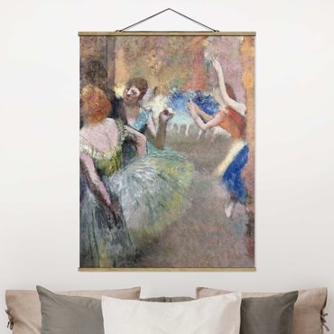 Stoffen schilderij met posterlijst Edgar Degas - Ballet Scene