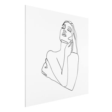 Forex schilderijen Line Art Woman Torso Black And White