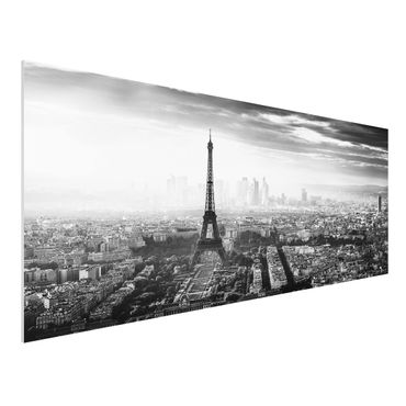 Forex schilderijen The Eiffel Tower From Above Black And White