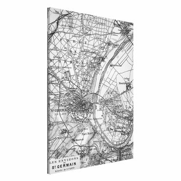 Magneetborden Vintage Map St Germain Paris