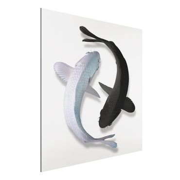 Aluminium Dibond schilderijen Fish Ying Yang