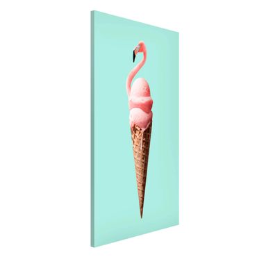Magneetborden Ice Cream Cone With Flamingo