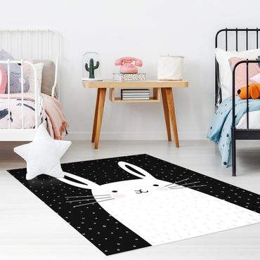 Vinyl tapijt Zoo With Patterns - Rabbit