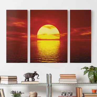 Canvas schilderijen - 3-delig Fantastic Sunset