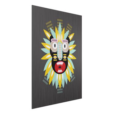 Aluminium Dibond schilderijen Collage Ethnic Mask - King Kong