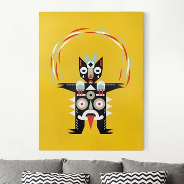 Canvas schilderijen Collage Ethno Monster - Juggler