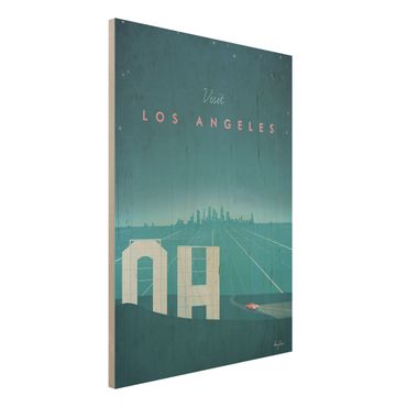 Houten schilderijen Travel Poster - Los Angeles