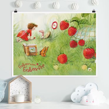 Posters Little Strawberry Strawberry Fairy- With Worm Home