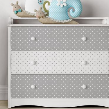 Meubelfolien Dotted Pattern Set In Grey And White