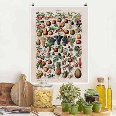 Posters Vintage Board Fruits