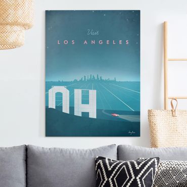 Canvas schilderijen Travel Poster - Los Angeles