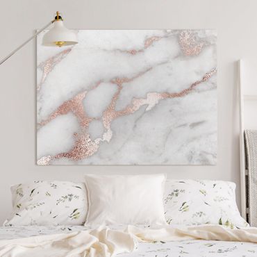 Canvas schilderijen Marble Look With Glitter