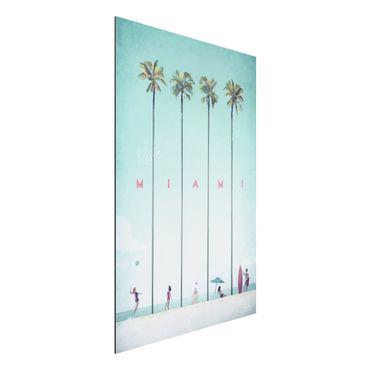 Aluminium Dibond schilderijen Travel Poster - Miami