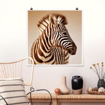 Posters Zebra Baby Portrait