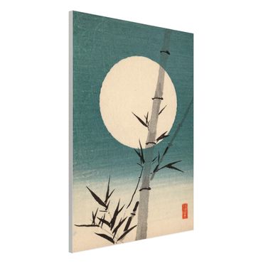Magneetborden Japanese Drawing Bamboo And Moon
