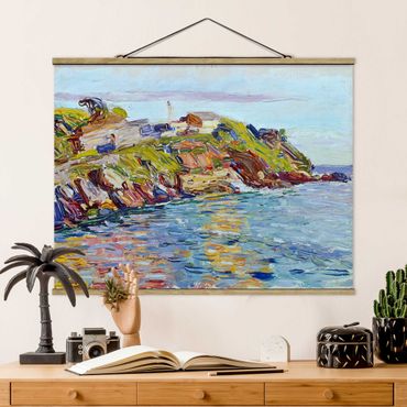 Stoffen schilderij met posterlijst Wassily Kandinsky - Rapallo, The Bay