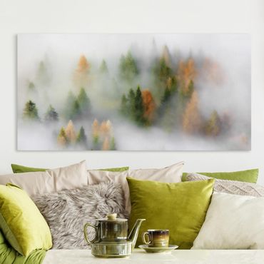 Canvas schilderijen Cloud Forest In Autumn