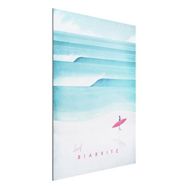 Aluminium Dibond schilderijen Travel Poster - Biarritz