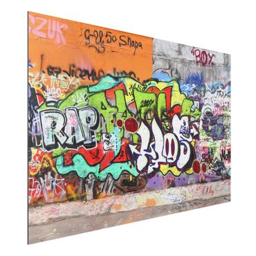 Aluminium Dibond schilderijen Graffiti Sticker Set