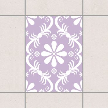 Tegelstickers Flower Design Lavender