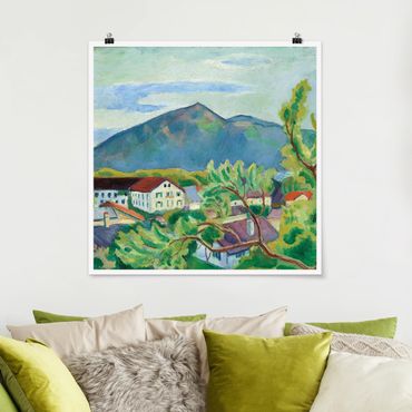 Posters August Macke - Spring Landscape in Tegernsee