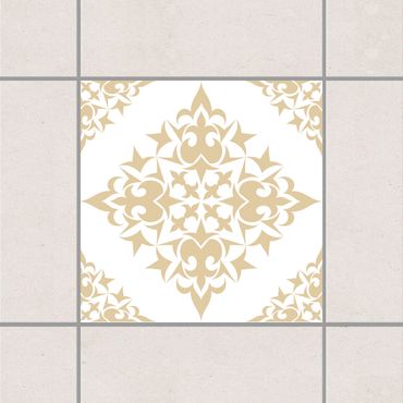 Tegelstickers Tile Pattern White Light Brown